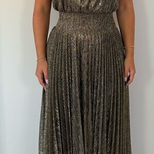 A.L.C. Gold Metallic Wedding Dress